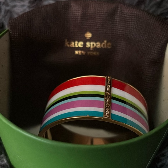 Authentic Kate Spade multi color enamel bangle bracelet New w/box and gift bag - Picture 9 of 13